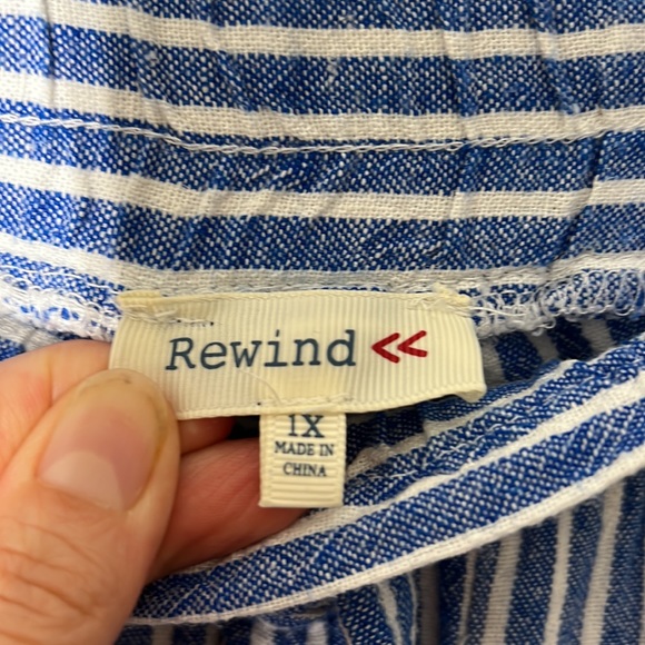 Rewind Juniors' Rewind Paper Bag Waist Palazzo Pants sz1X. Linen/Rayon. EUC - Picture 3 of 7